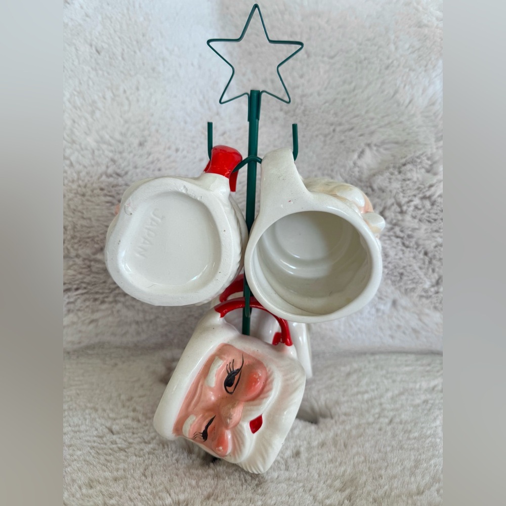 1950s Vintage Santa Mugs Set